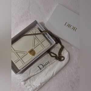 Dior Cream and Gold Crossbody Bag